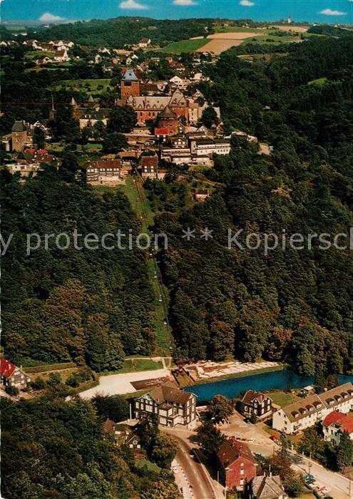 Burg Wupper Fliegeraufnahme Schloss Burg Seilbahn U