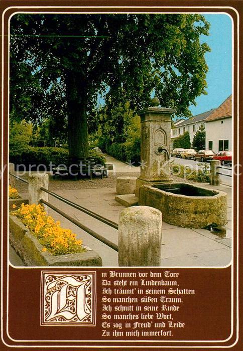 Bad Sooden-Allendorf Brunnen Volkslied von Wilhelm Müller