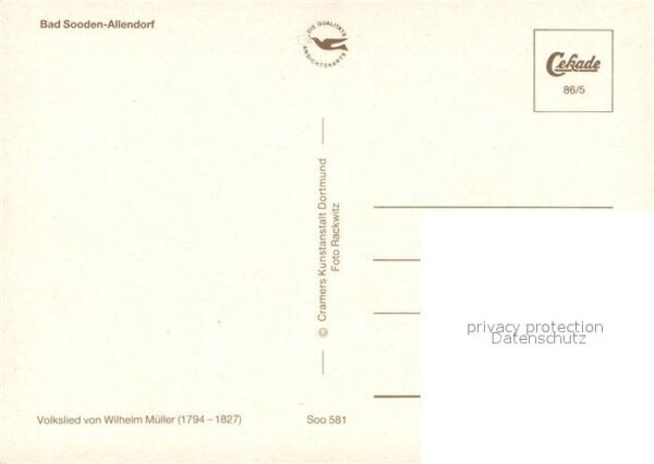 Bad Sooden-Allendorf Brunnen Volkslied von Wilhelm Müller – Bild 2