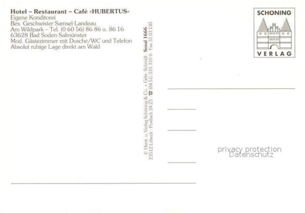 Bad Soden-Salmuenster Hotel Cafe Hubertus – Bild 2
