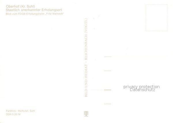 Oberhof Thueringen Erholungsheim Fritz Weineck – Bild 2