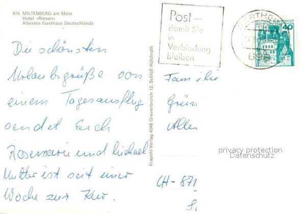 Miltenberg Main Hotel Riesen – Bild 2