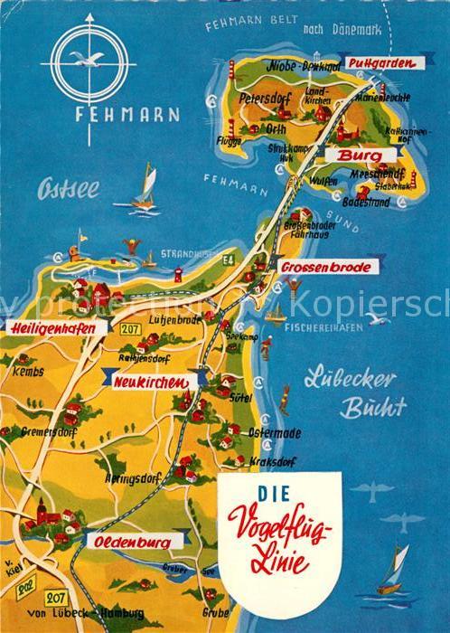 Burg Fehmarn Ortungskarte Grossenbrode Puttgarden He