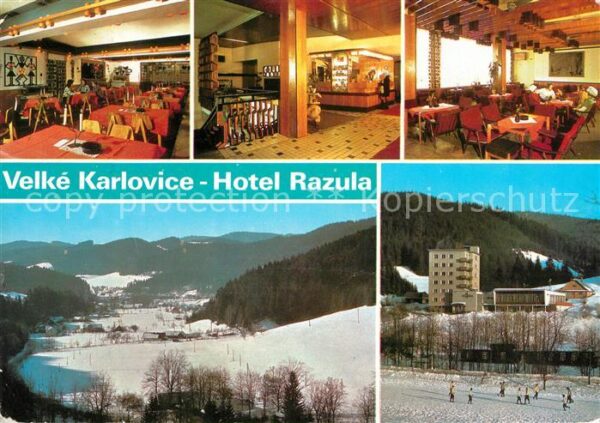 Velke Karlovice Hotel Razula Winterlandschaft