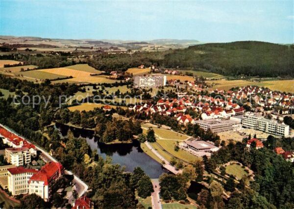 Salzuflen Bad Fliegeraufnahme Kurparksee Parksanatori
