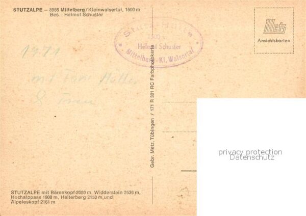 Mittelberg Kleinwalsertal Stutzalpe Bärenkopf Widderstein Hochalp – Bild 2