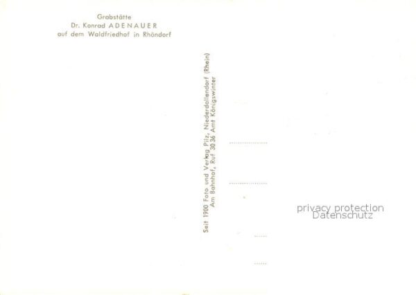 Rhoendorf Grabstätte Konrad Adenauer – Bild 2