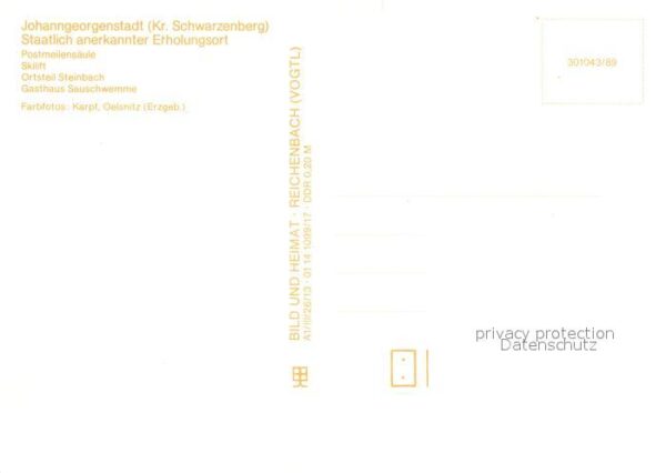 Johanngeorgenstadt Postmeielensäule Skilift Gasthaus Sausc – Bild 2