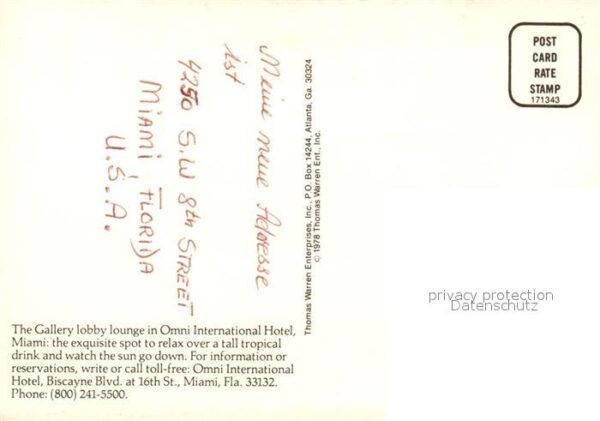 Miami Florida Omni International Hotel Lobby – Bild 2