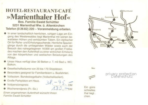 Marienthal Westerwald Hotel Restaurant Marienthaler Hof – Bild 2