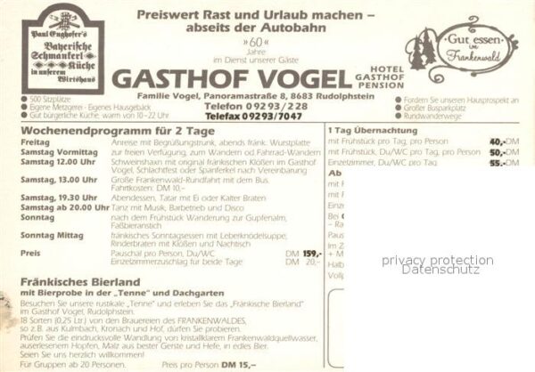 Rudolphstein Hotel Pension Vogel – Bild 2