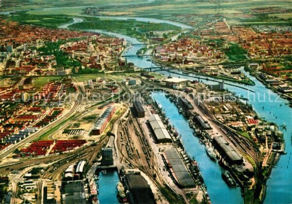 Bremen Fliegeraufnahme Hafen