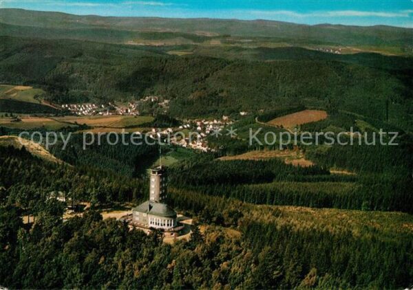 Hohe Bracht Fliegeraufnahme Aussichtsturm Restauran