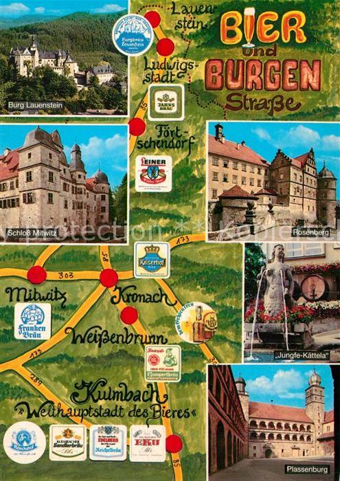 Kulmbach Bier und Bergen Strasse Burg-Lauenstein