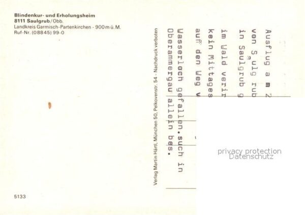 Saulgrub Blindenkur- und Erholungsheim – Bild 2