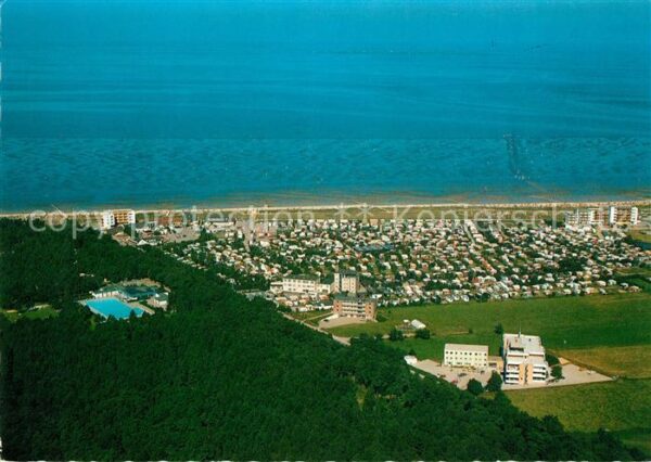 Cuxhaven Sahlenburg Nordseebad Fliegeraufnahme Hotels Camping Wernerwa