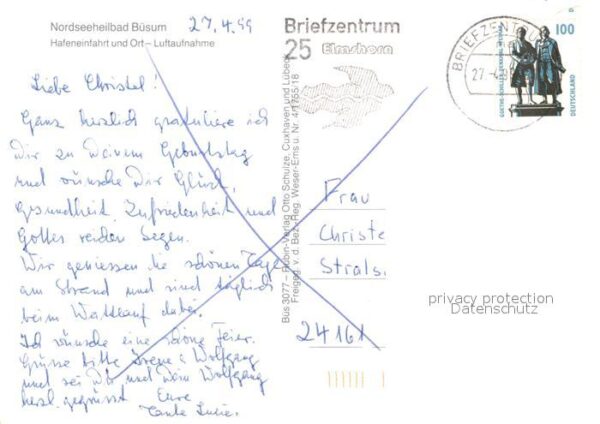 Buesum Nordseebad Fliegeraufnahme Hafeneinfahrt – Bild 2