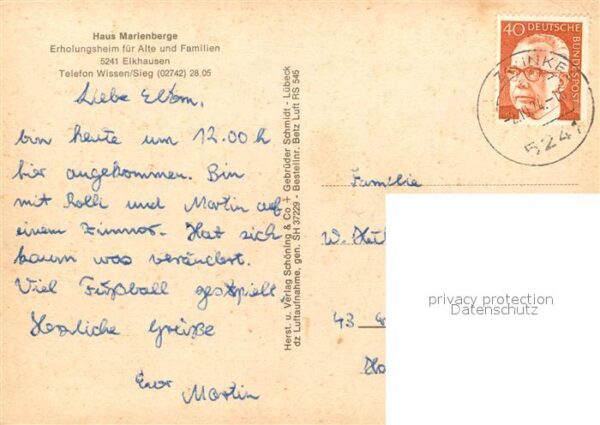 Elkhausen Sieg Fliegeraufnahme Haus Marienberge – Bild 2