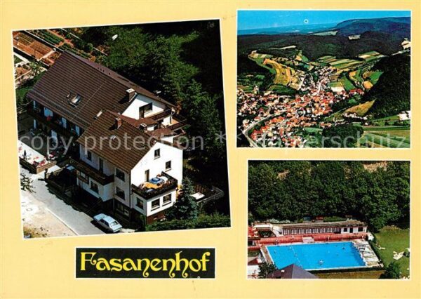 Datterode Fliegeraufnahme Pension Cafe Fasanenhof