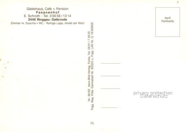 Datterode Fliegeraufnahme Pension Cafe Fasanenhof – Bild 2