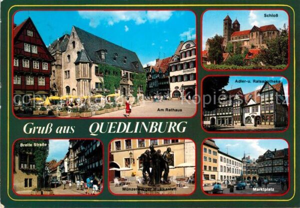Quedlinburg Schloss Adler- Ratsapotheke Rathaus