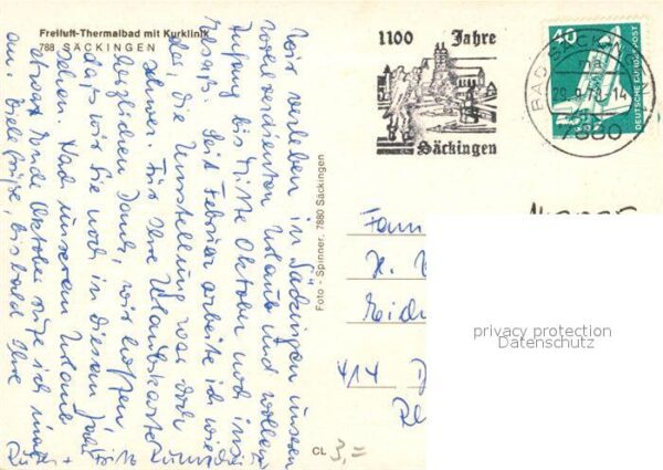Saeckingen Bad Freiluft Thermalbad Kurklinik – Bild 2