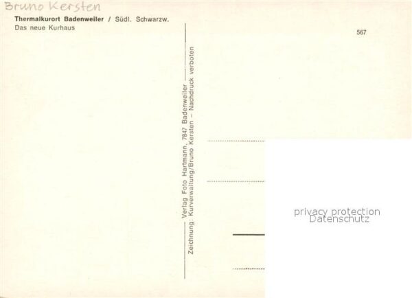Badenweiler Neue Kurhaus Künstlerkarte Bruno Kerste – Bild 2