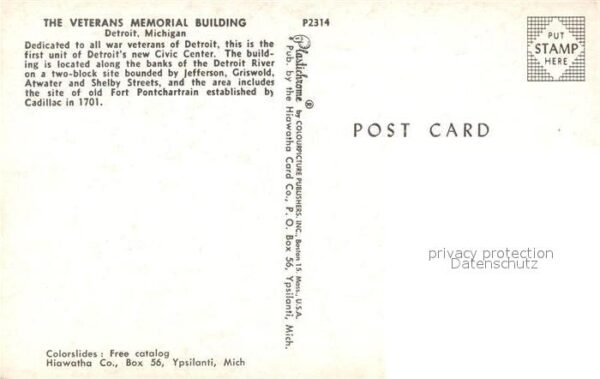 Detroit Michigan Veterans Memorial Building – Bild 2