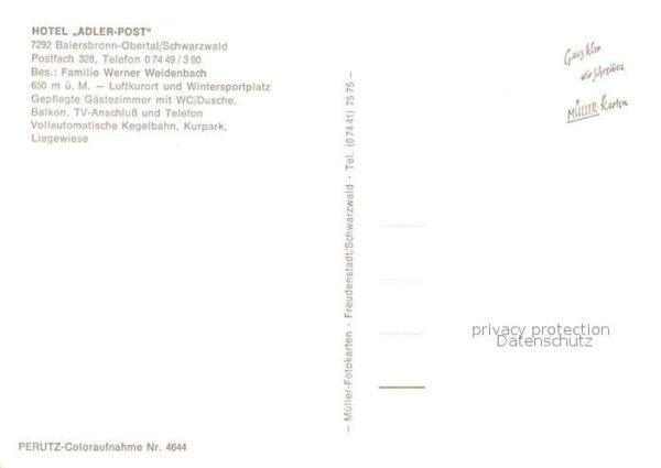 Obertal Baiersbronn Hotel Adler Post – Bild 2