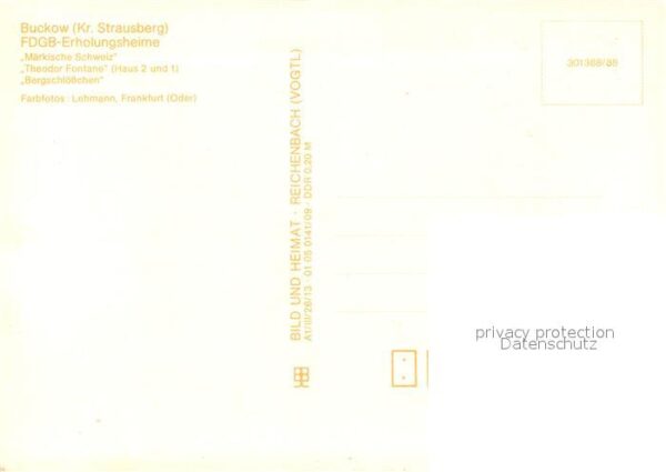 Buckow Maerkische Schweiz FDGB Erholungsheime Bergschlösschen The – Bild 2