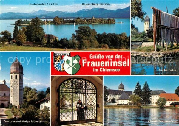 Fraueninsel Chiemsee Hochstaufen Rauscherg Fischernetze Müns