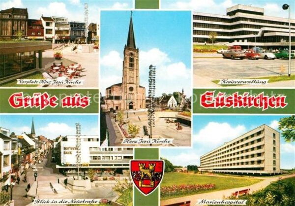 Euskirchen Vorplatz Herz Jesu Kirche Kreisverwaltu