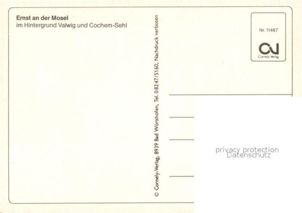 Ernst Cochem Fliegeraufnahme Valwig Cochem Sehl – Bild 2