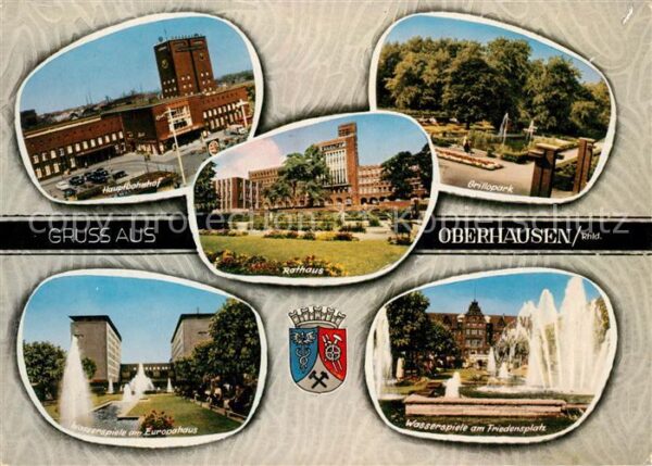 Oberhausen Hauptbahnhof Grillopark Rathaus Wassers