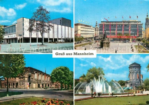 Mannheim Nationaltheater Paradeplatz Rosengarten