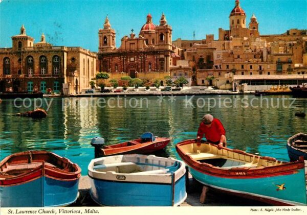 Vittoriosa Hafen Panorama Fischer
