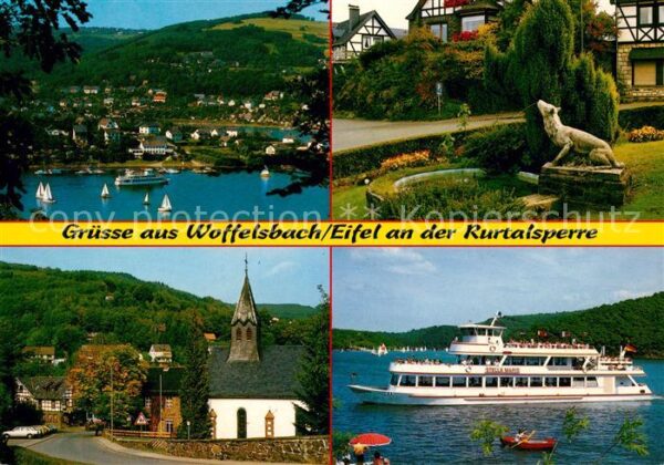 Woffelsbach Rurtalsperre Park Kirche Fährschiff