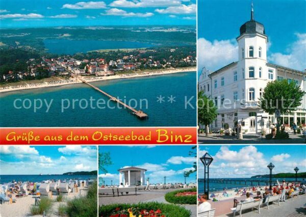 Binz Ruegen Fliegeraufnahme Strand Konzerthalle Kur