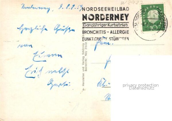 Norderney Nordseebad Kursanatorium Strand Hallenbad – Bild 2