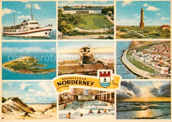 Norderney Nordseebad Hallenbad Leuchtturm Kurklinik Fährschi