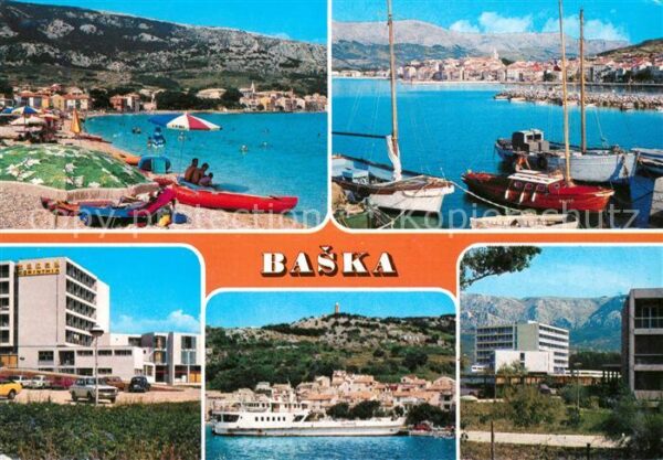 Baska Otok Krk Hafen Strand Panorama