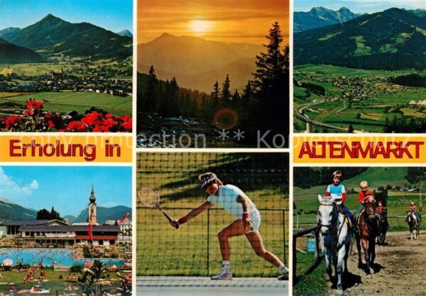 Altenmarkt Pongau Sonnenuntergang Schwimmbad Reiter Panor
