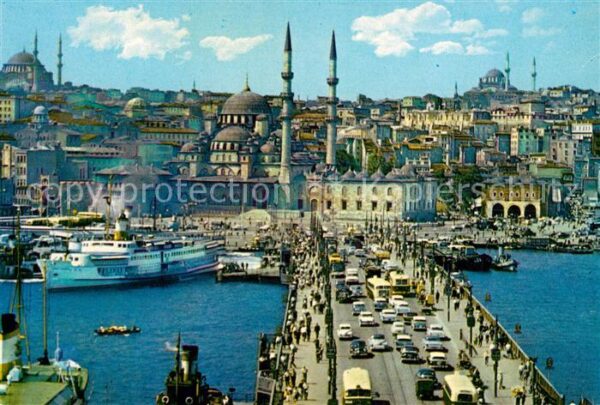 Istanbul Constantinopel Galata Brücke Neue Moschee