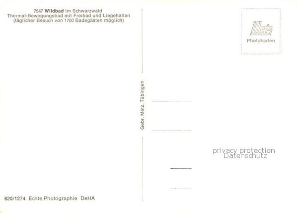 Wildbad Schwarzwald Thermalbewegungsbad Freibad Liegehallen – Bild 2