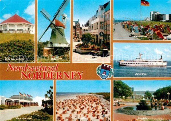 Norderney Nordseebad Cafe Marienhöhe Mühle Poststraße Autofä