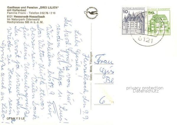 Hesselbach Odenwald Gasthaus Pension Drei Lilien Wildpark F – Bild 2