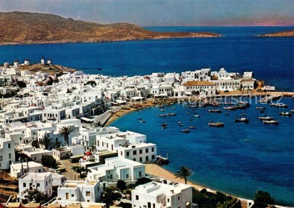 Mykonos Fliegeraufnahme Hafen