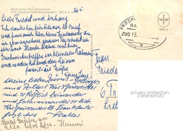 Schussenried Bad Städtisches Park Sanatorium – Bild 2