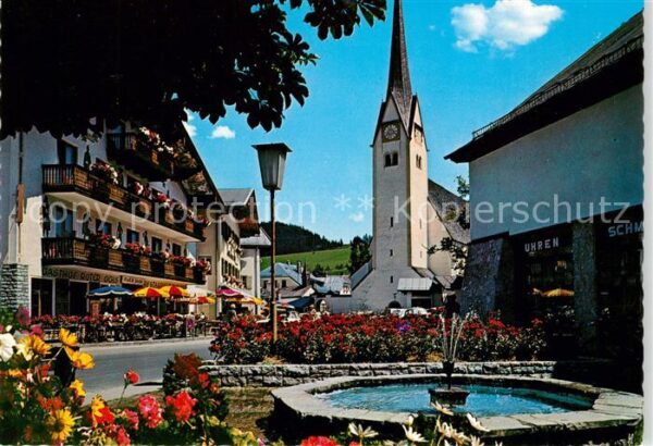 Abtenau Kirche Brunnen
