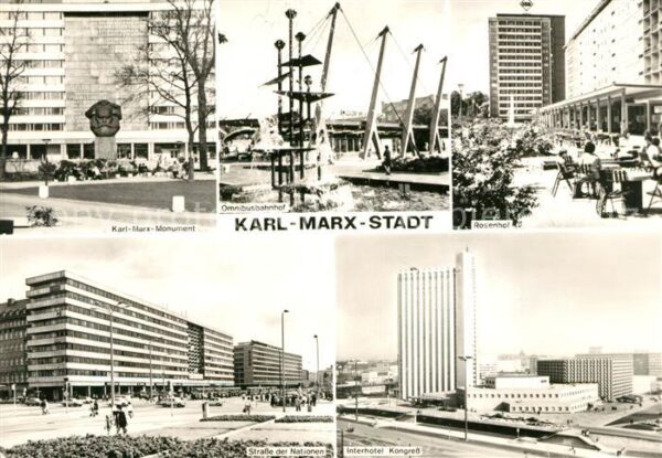 Karl-Marx-Stadt Karl Marx Monument Rosenhof Interhotel